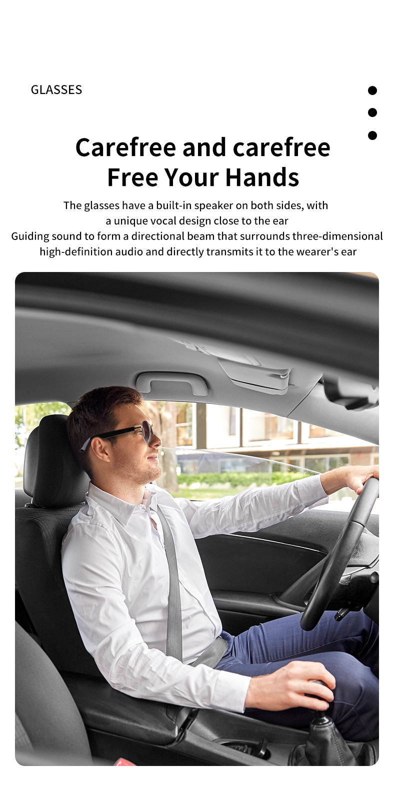 Factory Price AI Smart for Bluetooth Glasses Intelligent Video Camera and Translate Recording Function Wearable Headset
