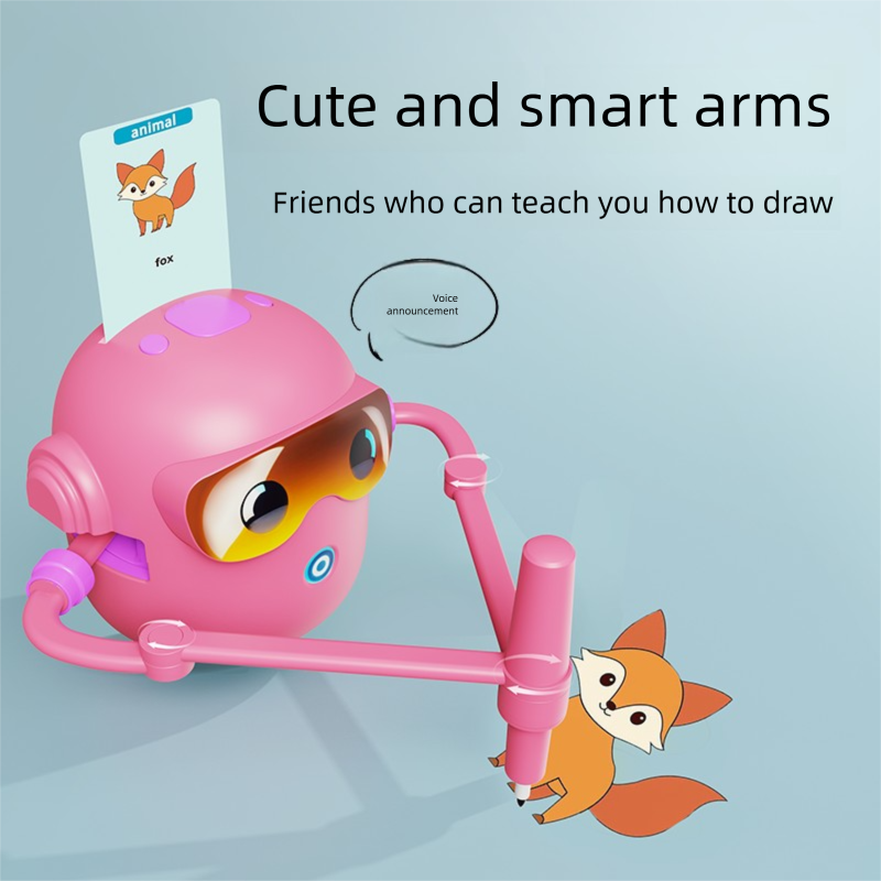 Enlightenment Interaction Pictures Drawing Robot for Kids Educational Learning Automatic Children Learn Painting Robots Toys B1