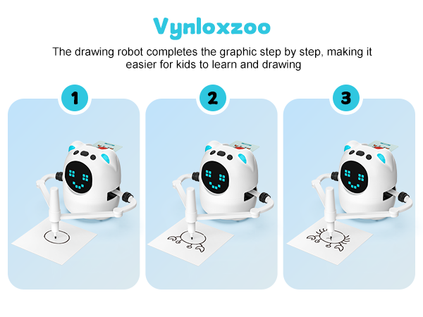 Factory Smart Drawing & Painting Robot Toy with 100 Cards 5 themes Light & Sound-Educational Learning Machine for Ages 5-13