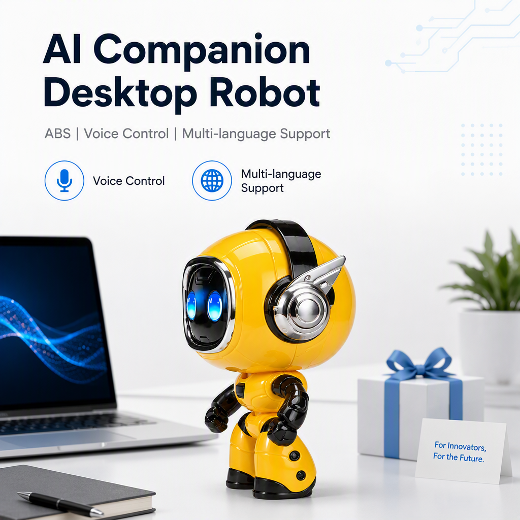 AI Desk Robot Voice Interaction Smart Emotional Companion Multi Language Interactive Electronic Toy for Office Home