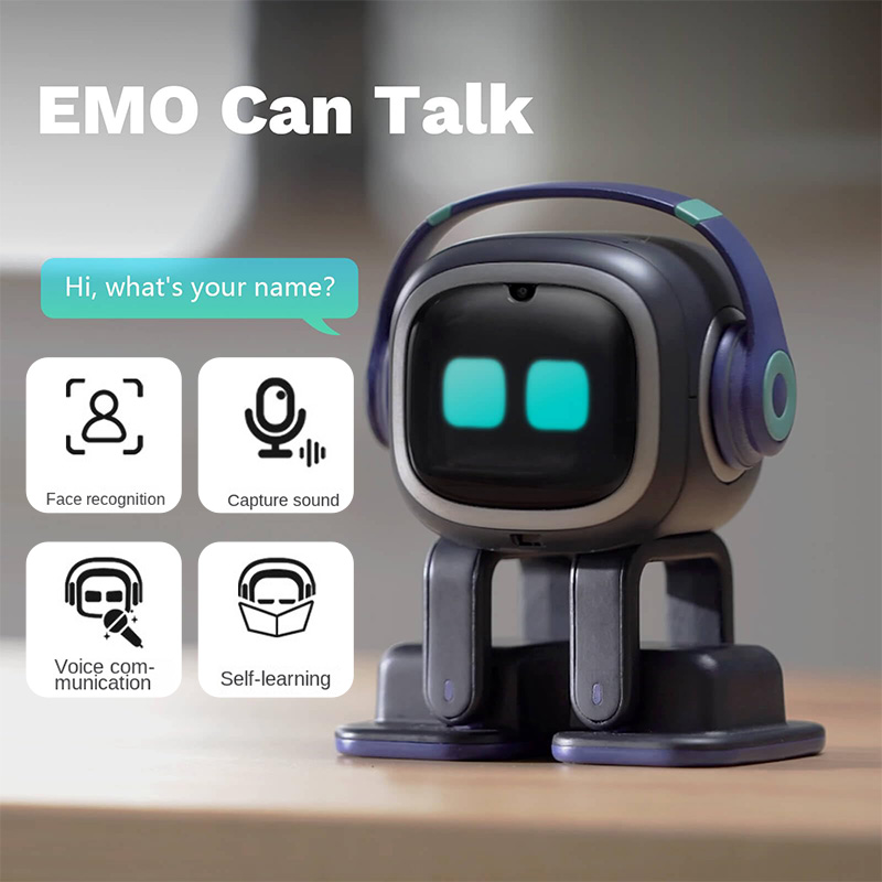 Special Gift EMO Smart Desk AI Robot Pet with ChatGPT &amp; Wide-angle Camera Voice Control Dance Robot Interactive Party Partner