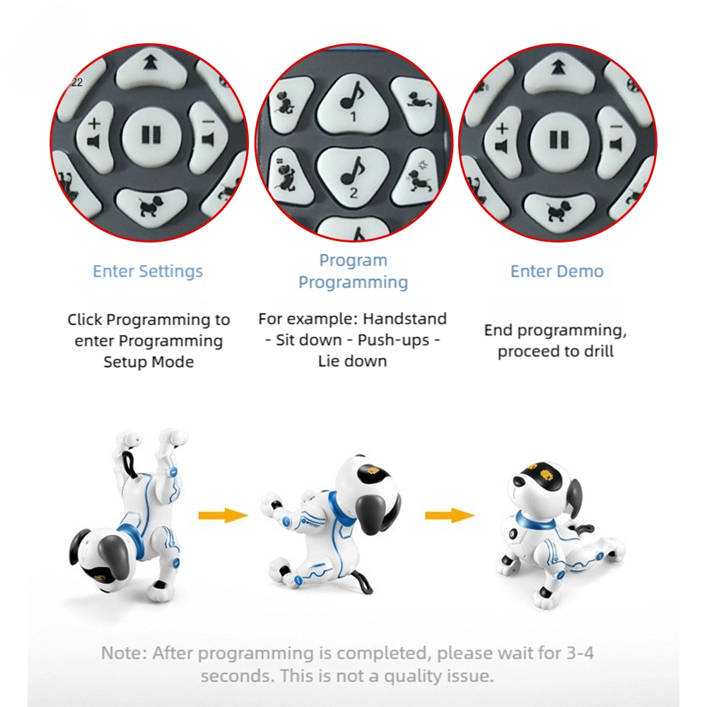 Electric Singing Dancing Robotic Dog Interactive Programmable Smart RC Plastic Toy Educational Indoor-Outdoor for Children
