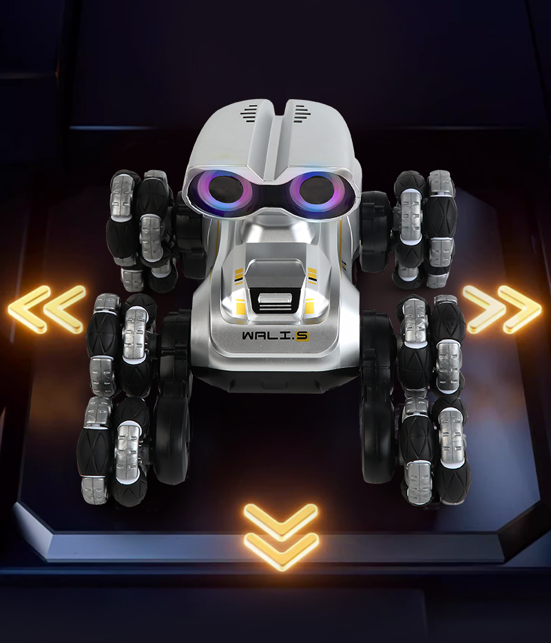 Children's Mechanical Pet Dog Gesture Sensing RC Stunt Robot Dog Swing Arm Eight-wheel Four-wheel Drive Off-road Vehicle Toy Car