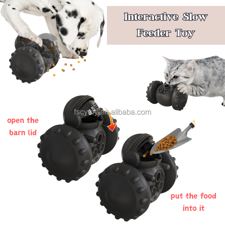Hot Sale Dog Slow Feeder Robot Tumbler Pet Puzzle Treat Dispenser Toy For IQ Train