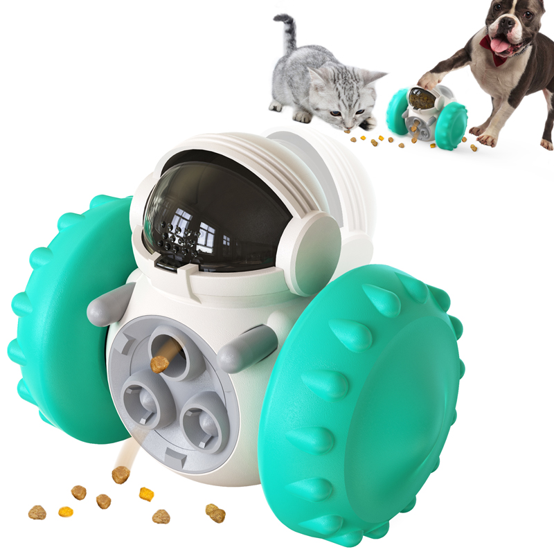 Hot Sale Dog Slow Feeder Robot Tumbler Pet Puzzle Treat Dispenser Toy For IQ Train