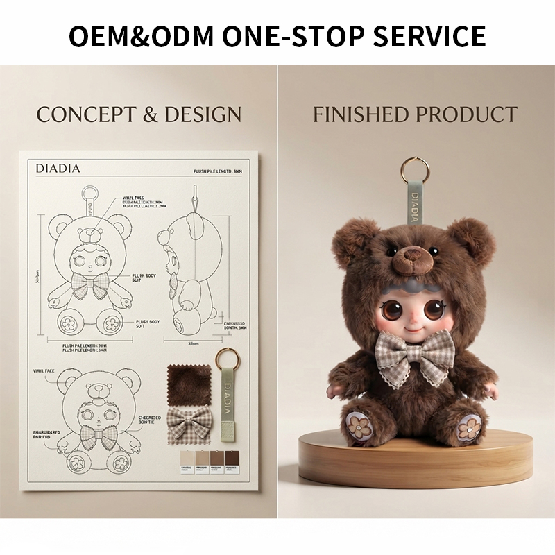 Factory Custom AI Companion Smart Stuffed Animal Bag Charm Plush Cute Plushie Kawaii Keychain Accessoires
