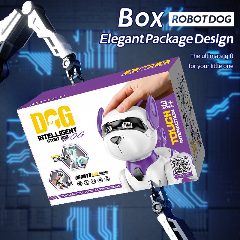 Children's Intelligent Robot Dog Multifunctional Programmable Touch Interactive Remote Control Electric Pet Plastic Desk Clock