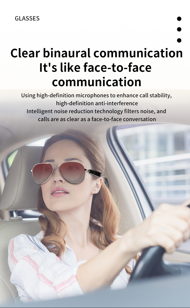 Factory Price AI Smart for Bluetooth Glasses Intelligent Video Camera and Translate Recording Function Wearable Headset