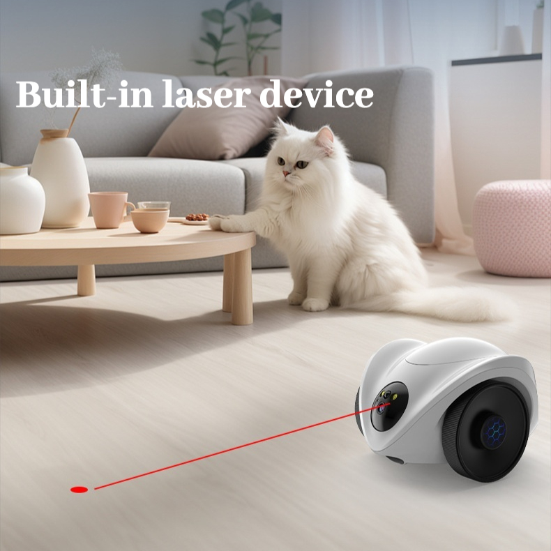 Interactive Pet Monitoring Robot Laser Teasing Camera Smart Treat Dispenser Remote Control Toy for Dogs and Cats