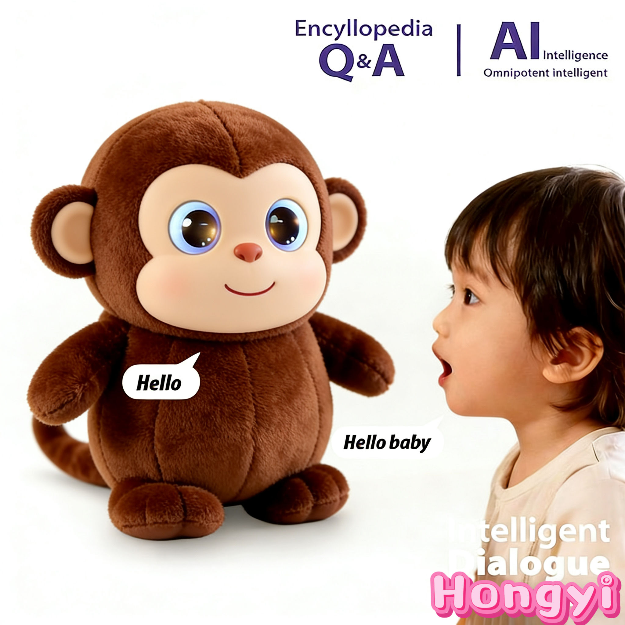 OEM Custom Vinyl AI Doll Smart Emotional Robot Desktop Pet Toy APP Customization Toys with Wireless Connection