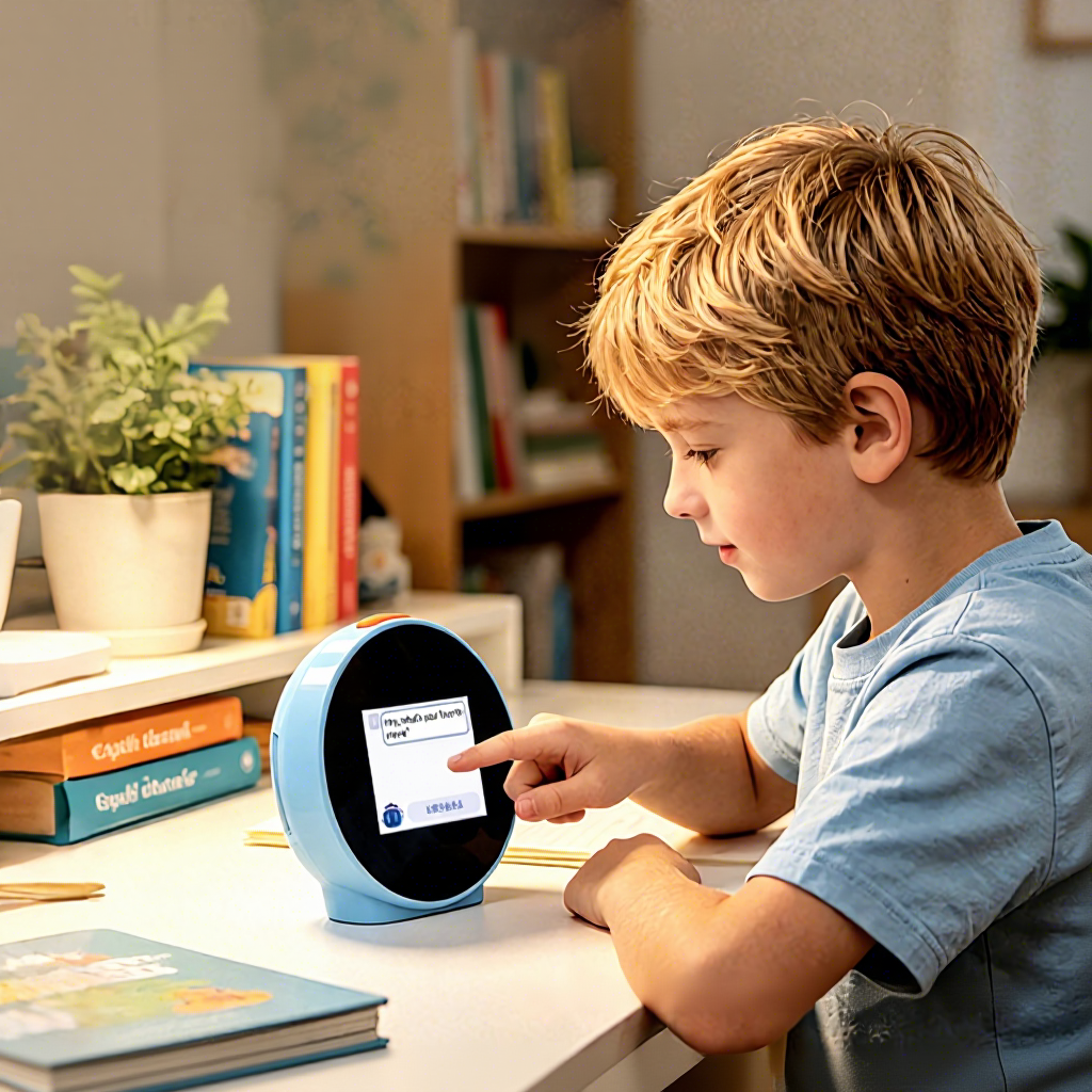 Mini Learning Machine Round Educational Toy For Kids 3-6 Years Ai English Practice With Speech Recognition