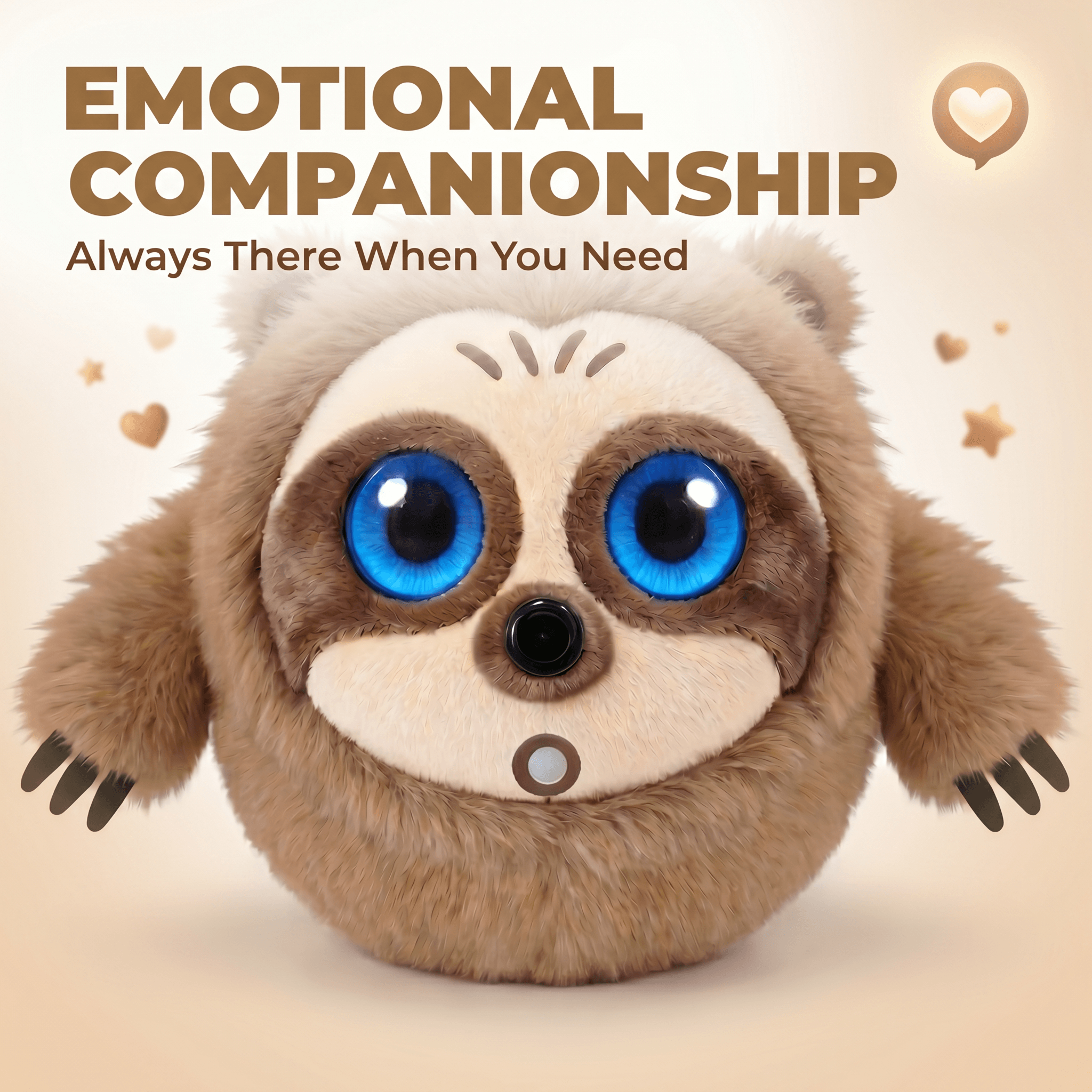 CADOTHY AILA GPT Integrated AI Plush Companion Multi-Sensory Interactive Talking Emotional Support Robot Toy 36+ Languages App