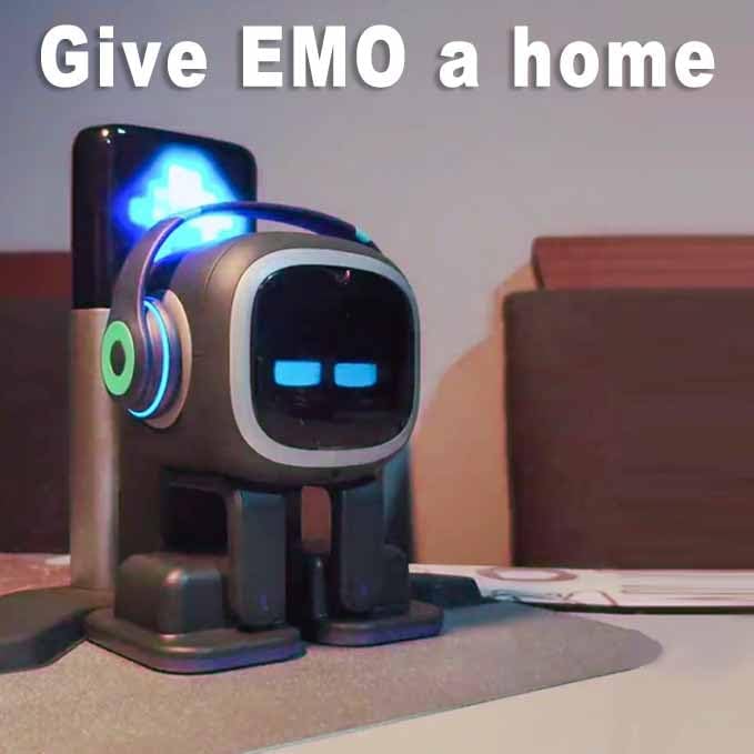 EMOPET AI Desk Robot Companion ChatGPT Enabled Voice Commands Dance Interactive Personality Comes Charging Home Station