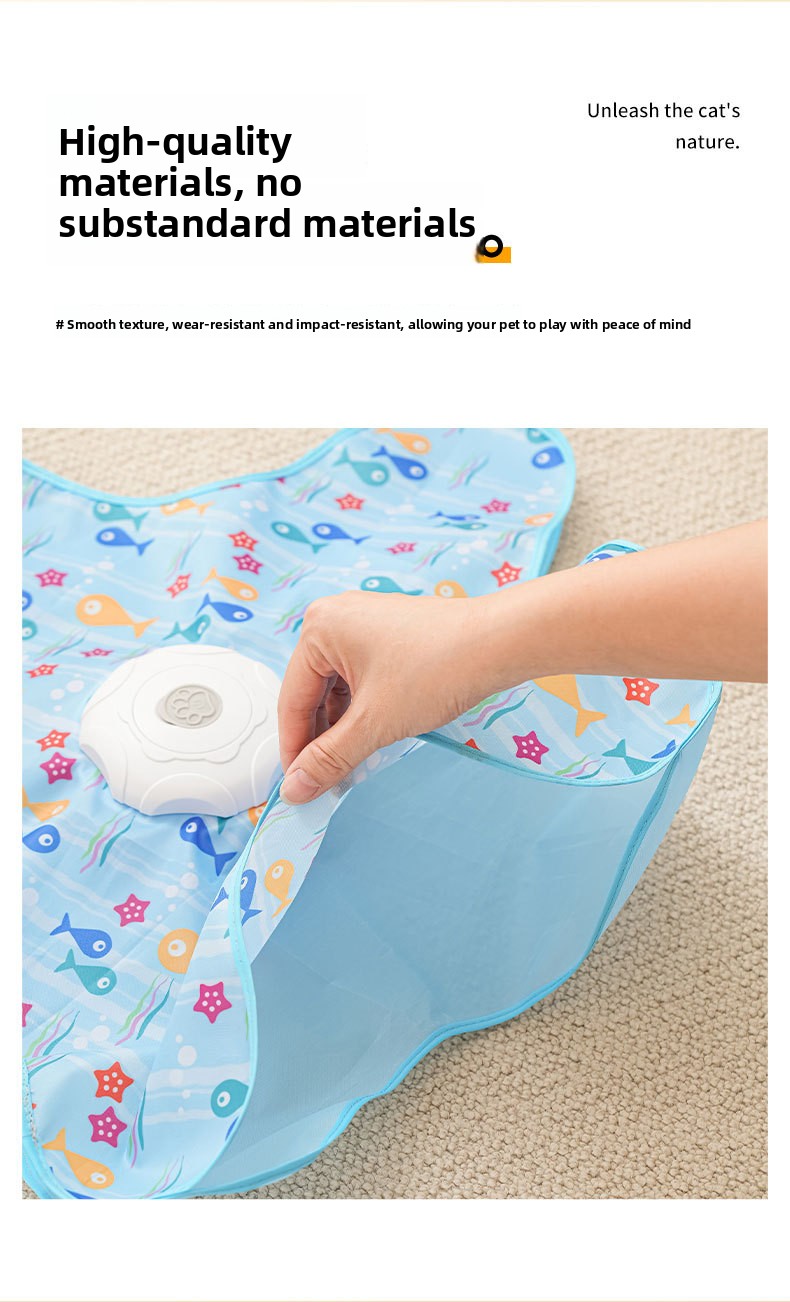 Cat Toy Electric Automatic Rotating Feather Teaser Mat Interactive Kitten Play Pet Toys Supplies Accessories Products Indoor