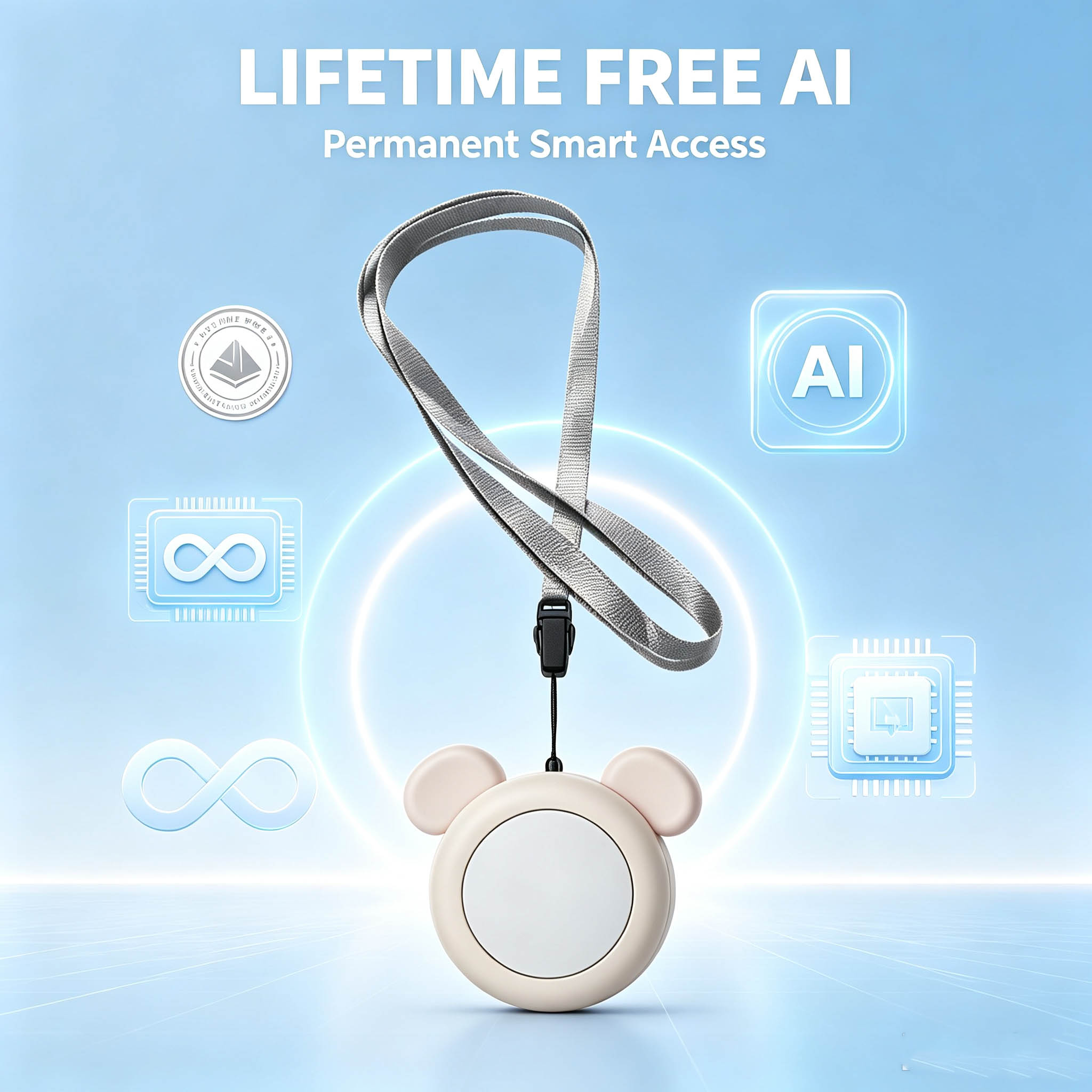 AI Smart Device Robot Toy Bag Pendant Wearable Assistant Device Voice Activated Toy Learning Tutoring Gift for Children ODM