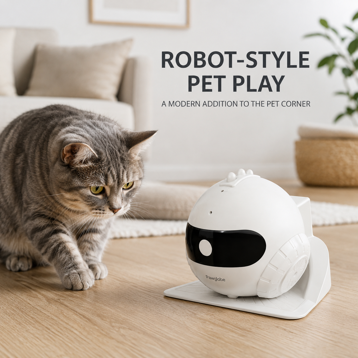 Smart AI Pet Robot with HD Camera Laser Toy Interactive Companion for Cats Dogs Home Monitoring