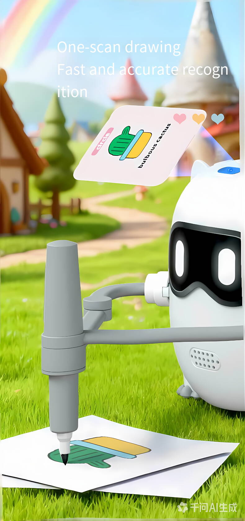Kids Drawing Robot Toy WY-61 ABS Educational with Music English Voice & Auto Drawing Great Gift Christmas Birthday