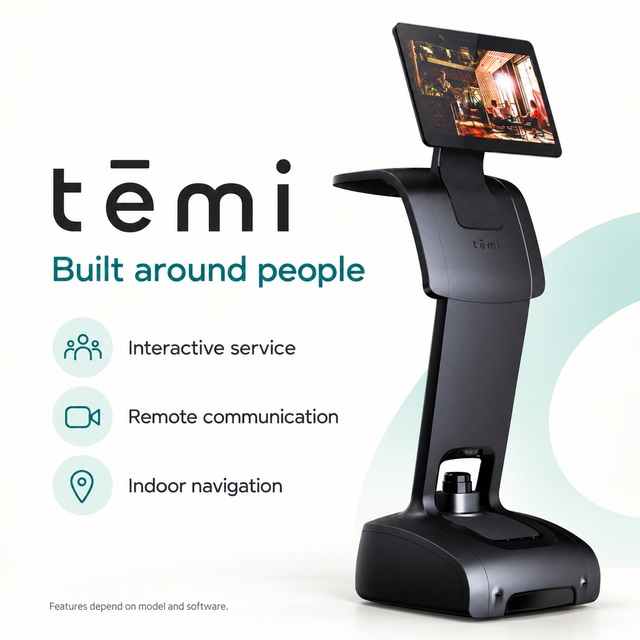 Temi TEMI S1 Educational Robot for Kids Learning Smart AI Voice Control Autonomous Navigation Video Communication Customizable