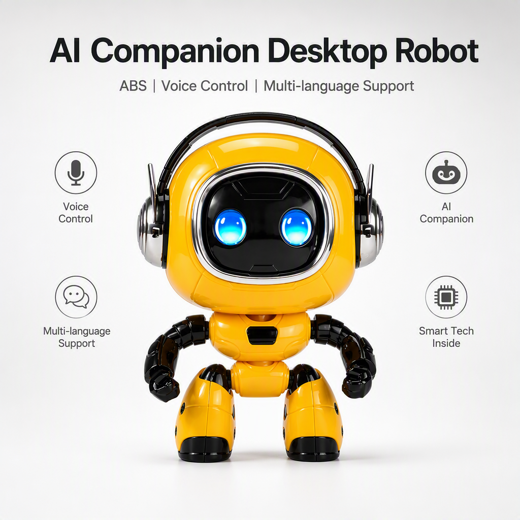 AI Desk Robot Voice Interaction Smart Emotional Companion Multi Language Interactive Electronic Toy for Office Home