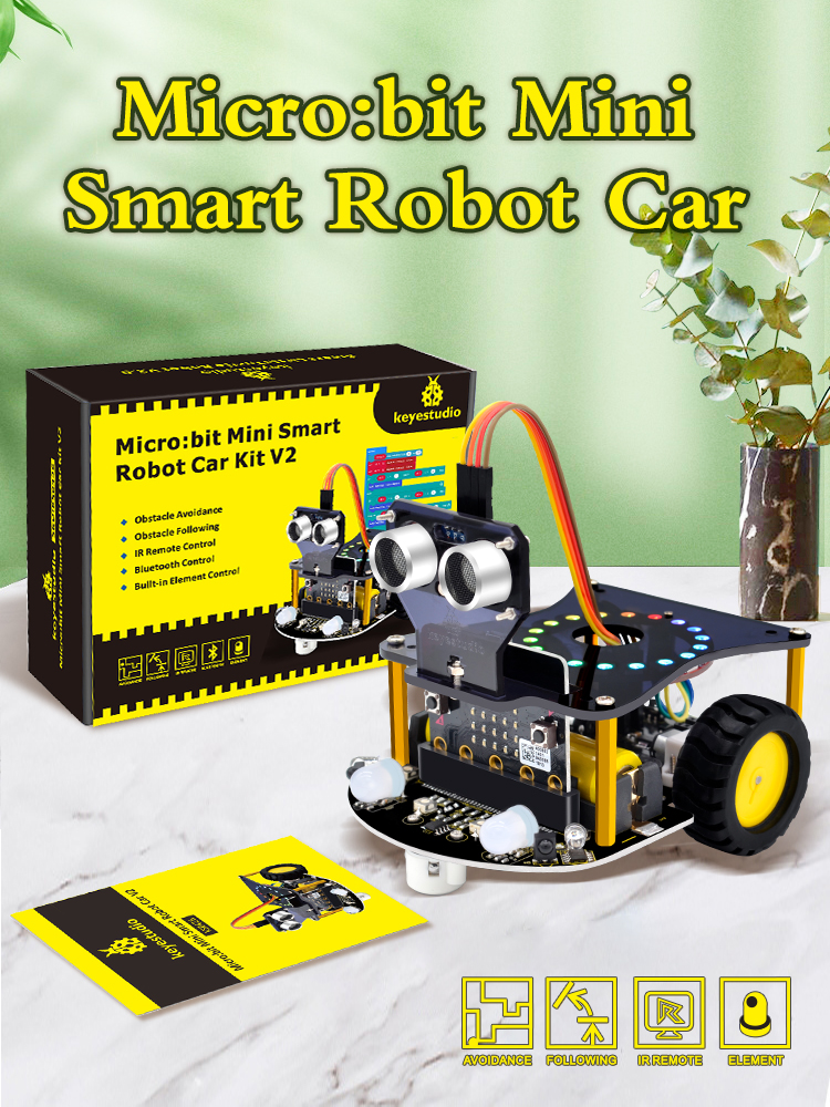 Keyestudio Micro:bit Mini Smart Robot Car Kit V2