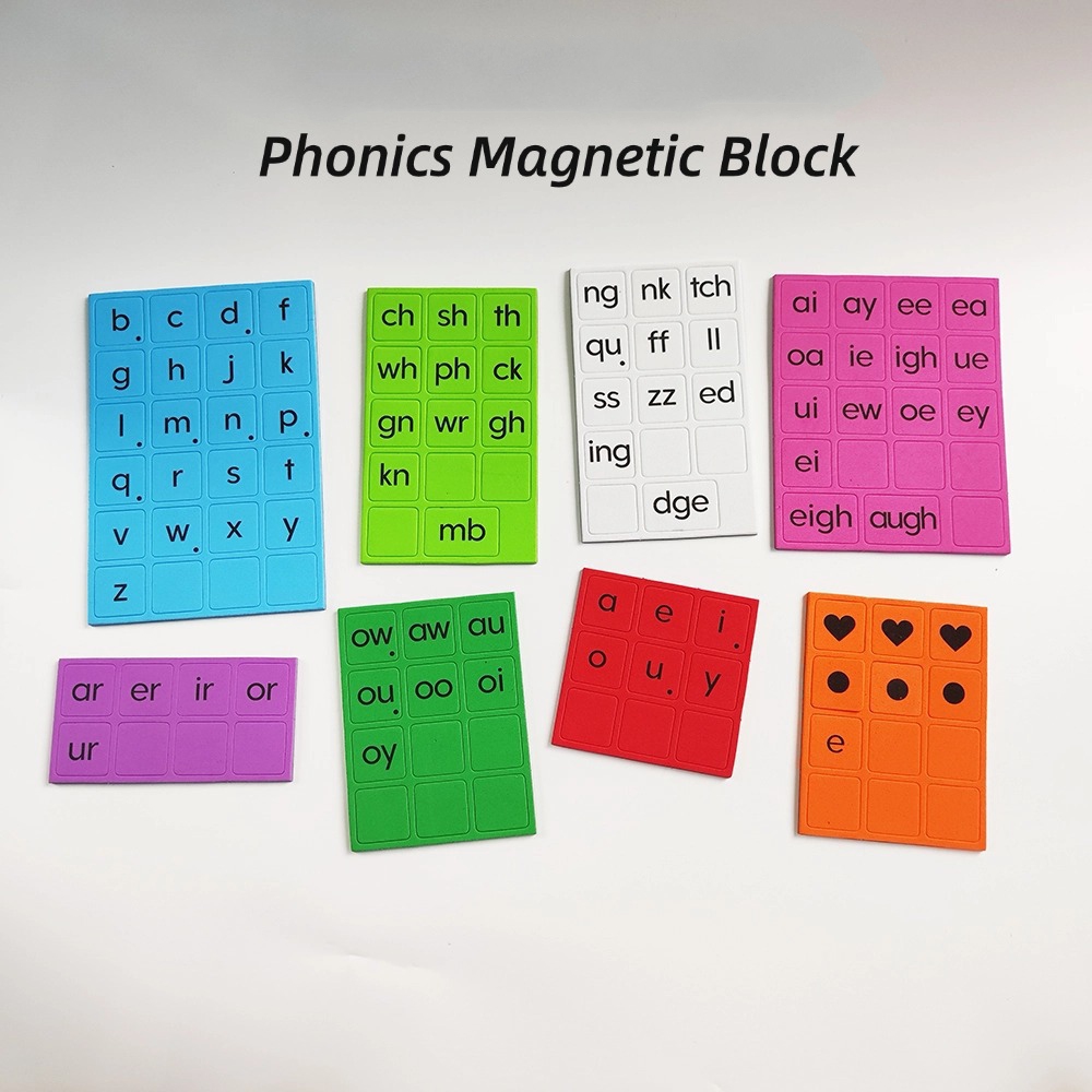 Custom Printed Flash Cards for Kids Educational Cardboard Phonics Letter EVA Tiles English Phonics Toy for Age 2-4 Years