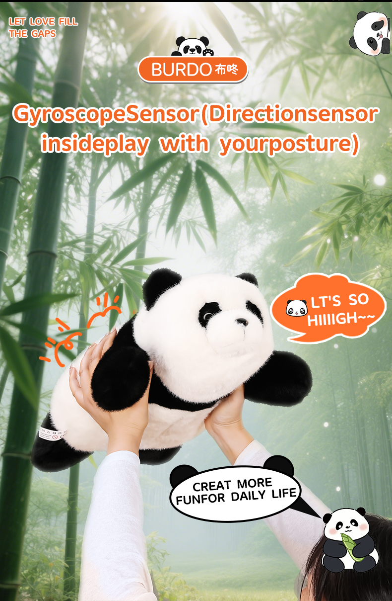 AI Talking Panda Toy 60 Languages Customizable Educational Toys for Kids Companion