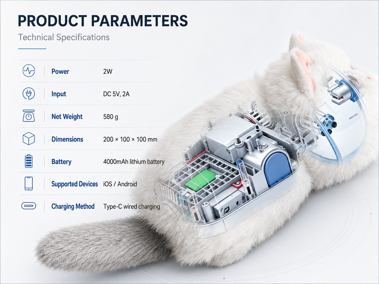 AI Toy Robot Cat Electronic Pet for Kids Smart Memory Voice Control App Enabled Learning Toy