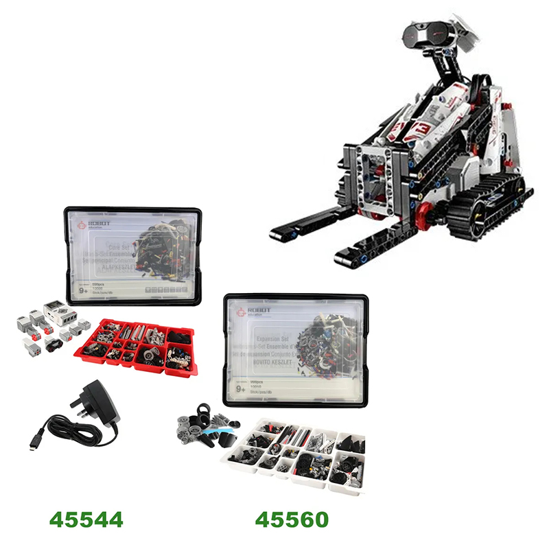 EV3 45544 Smart Educational Children's DIY Electronic Programmable Robot Kit with Lithium Battery-Plastic Building Blocks Toy