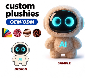 Cute AI Robot Stuffed Plush Toy Custom Soft Robot Doll