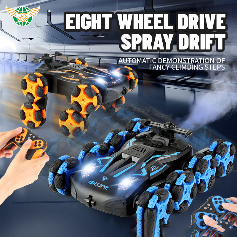 Eight Wheel Rc Stunt Cars Double-Sided Remote Control Drift Cars Multifunctional RC Car with Light and Music