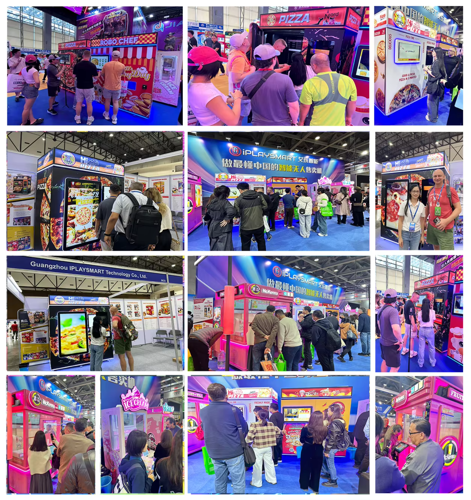 IPLAYSMART Auto Express Cartoon Pizza Vending Robot with Infrared Oven Intelligent Pizza Machine Pizza Vending Machine