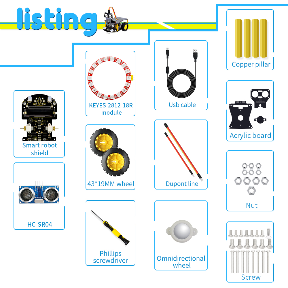 Micro:bit Robot Car Features