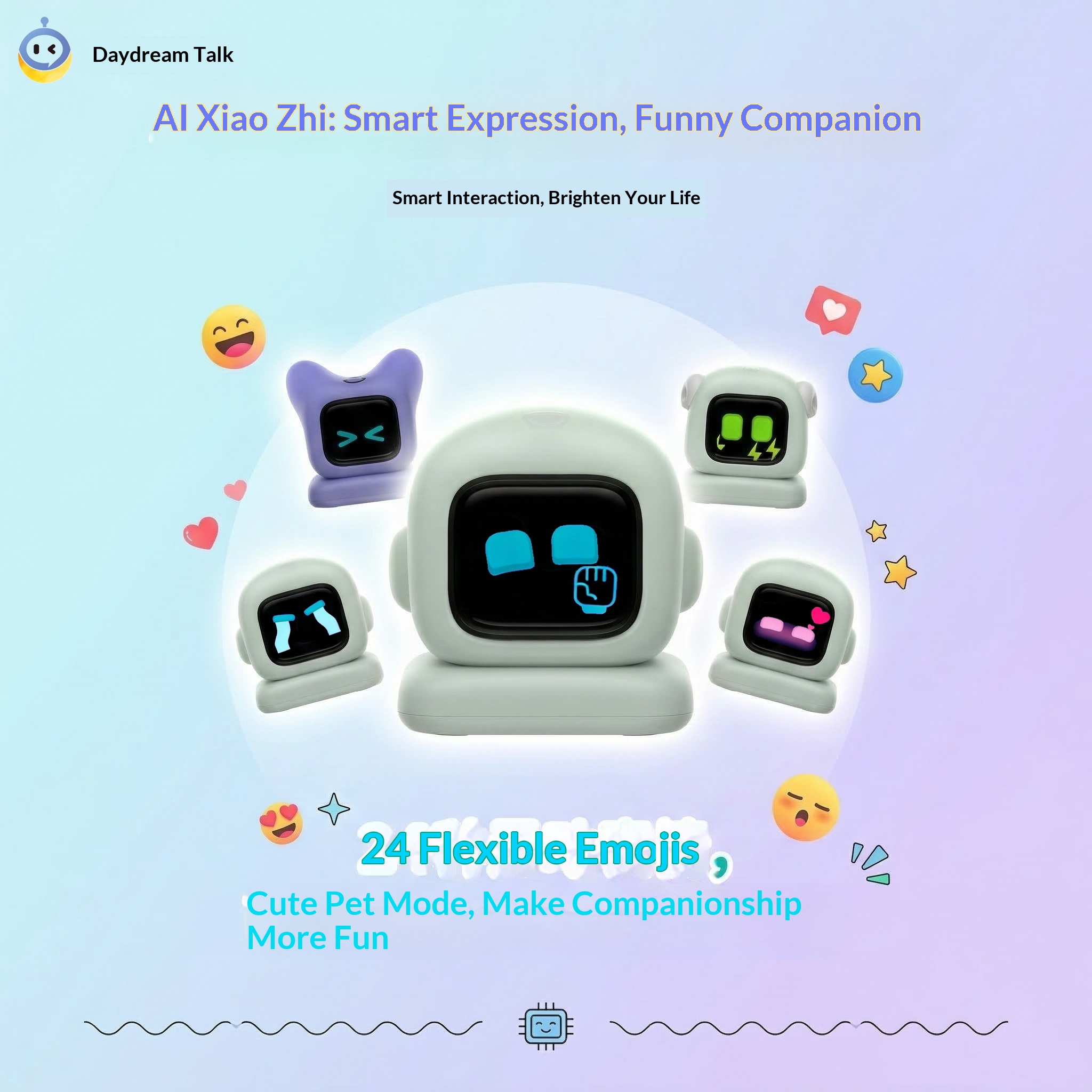 New Smart AI Robot with WIFI Dual-mode Voice Interaction Dynamic Expressions Emotional Companionship Multiple Functions China