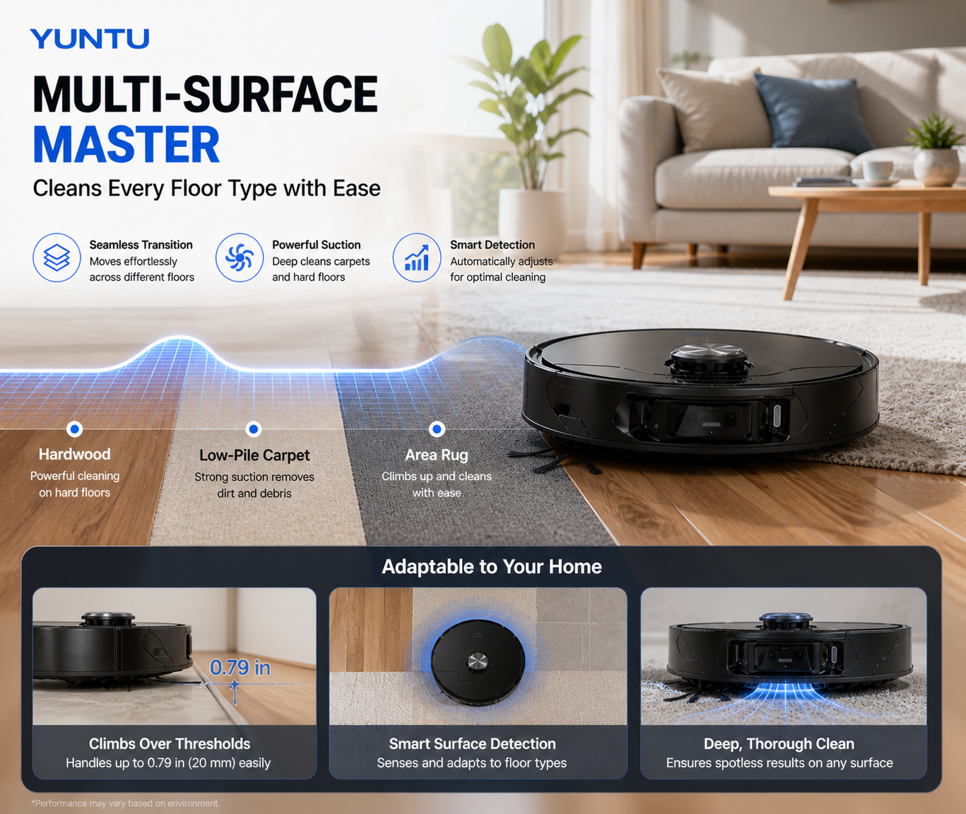 AI Vision Smart Robot Vacuum Cleaner and Mop with 25000Pa Suction Power Hot Water Self-Cleaning Docking Station for Home Use