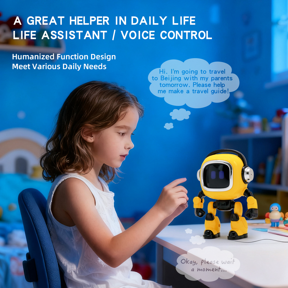 FS Smart Ai Robot Toy Multi Language Early Education Voice Control Interactive Dialogue DeepSeek Intelligent Robot with Lights