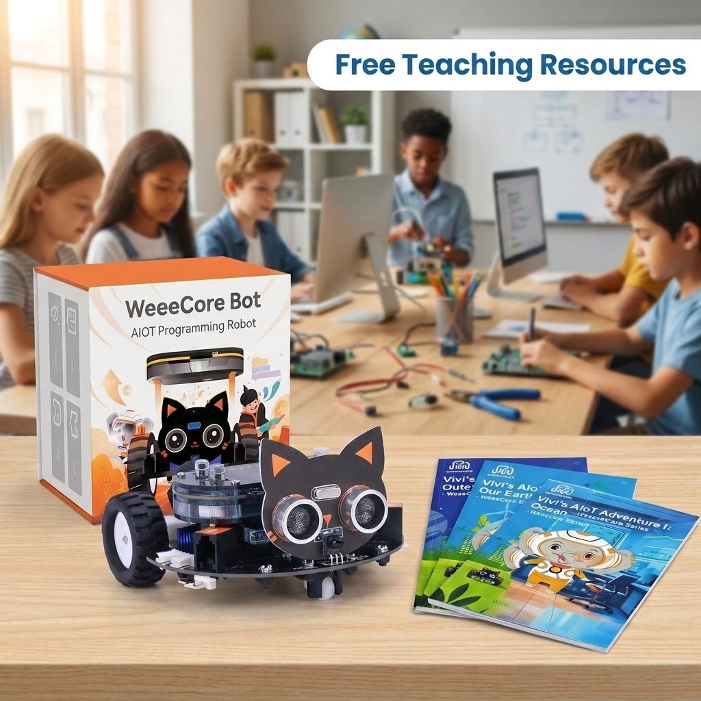 New Arrival Multi Functional Encoder Motor Drawing AI Robot for Kids Intelligent Voice Controlled Coding Discovery Set