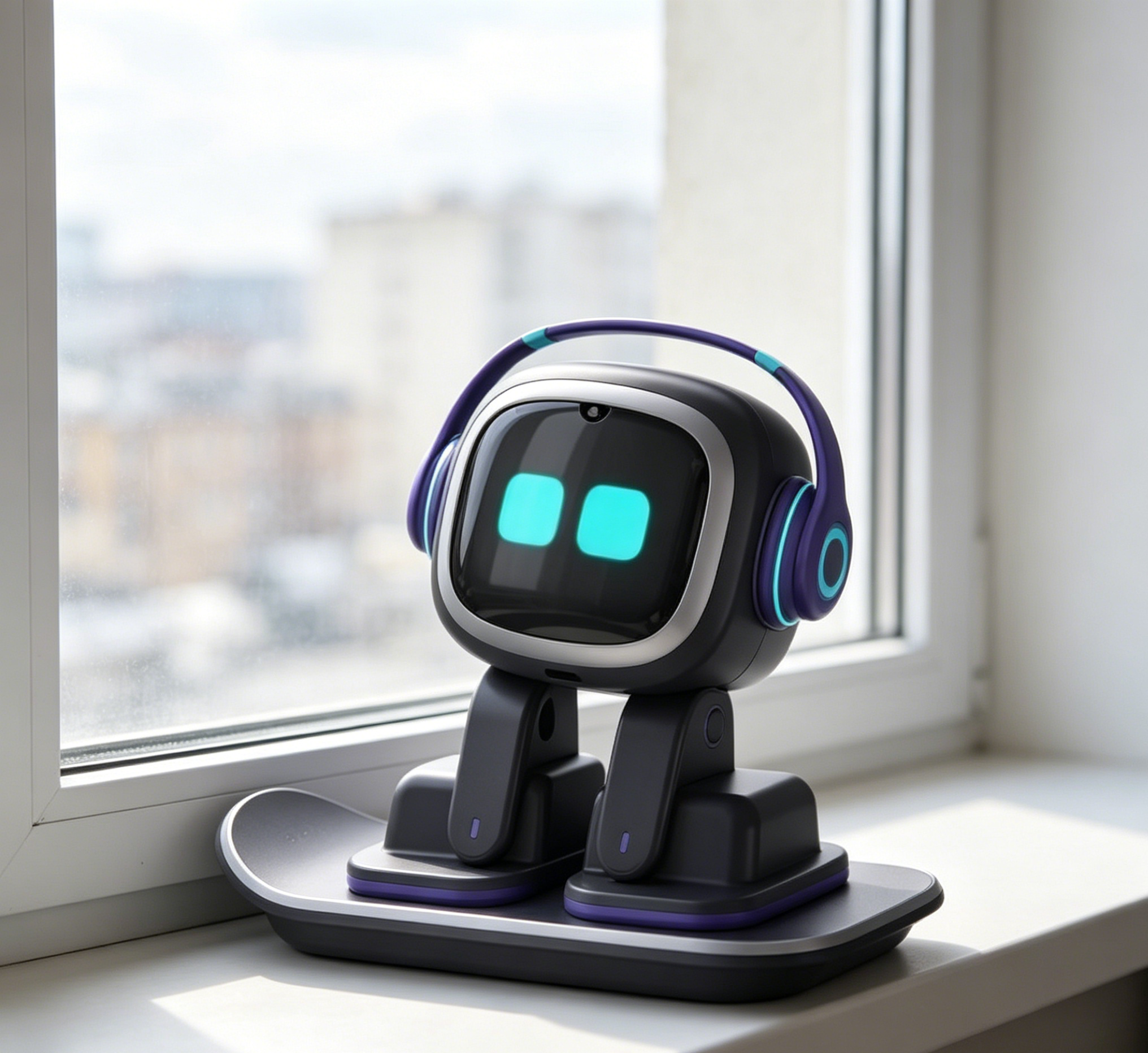 EMOPET EMO Intelligent Robot Emotional Desktop Toy Charging Pile Version Black Electric Emo Robot Pet Ai Intellect Emotional