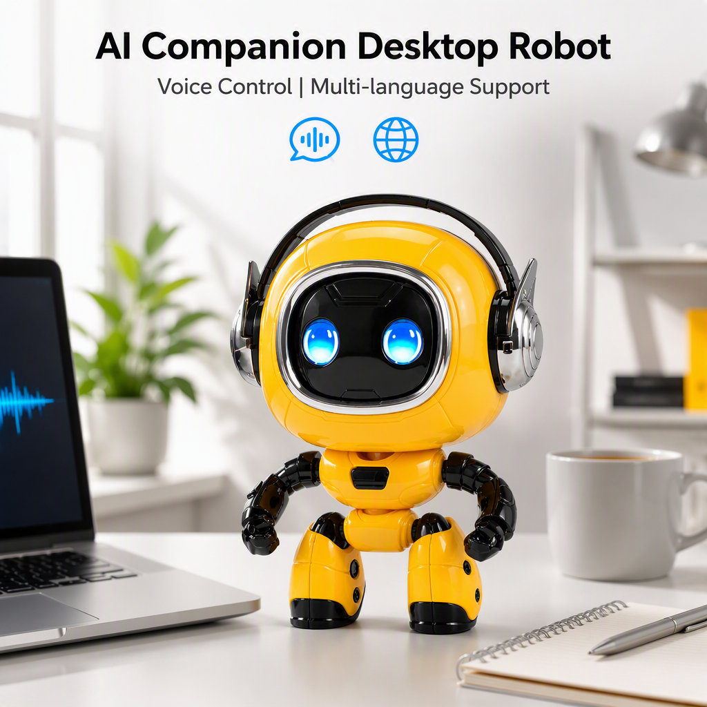 AI Desk Robot Voice Interaction Smart Emotional Companion Multi Language Interactive Electronic Toy for Office Home