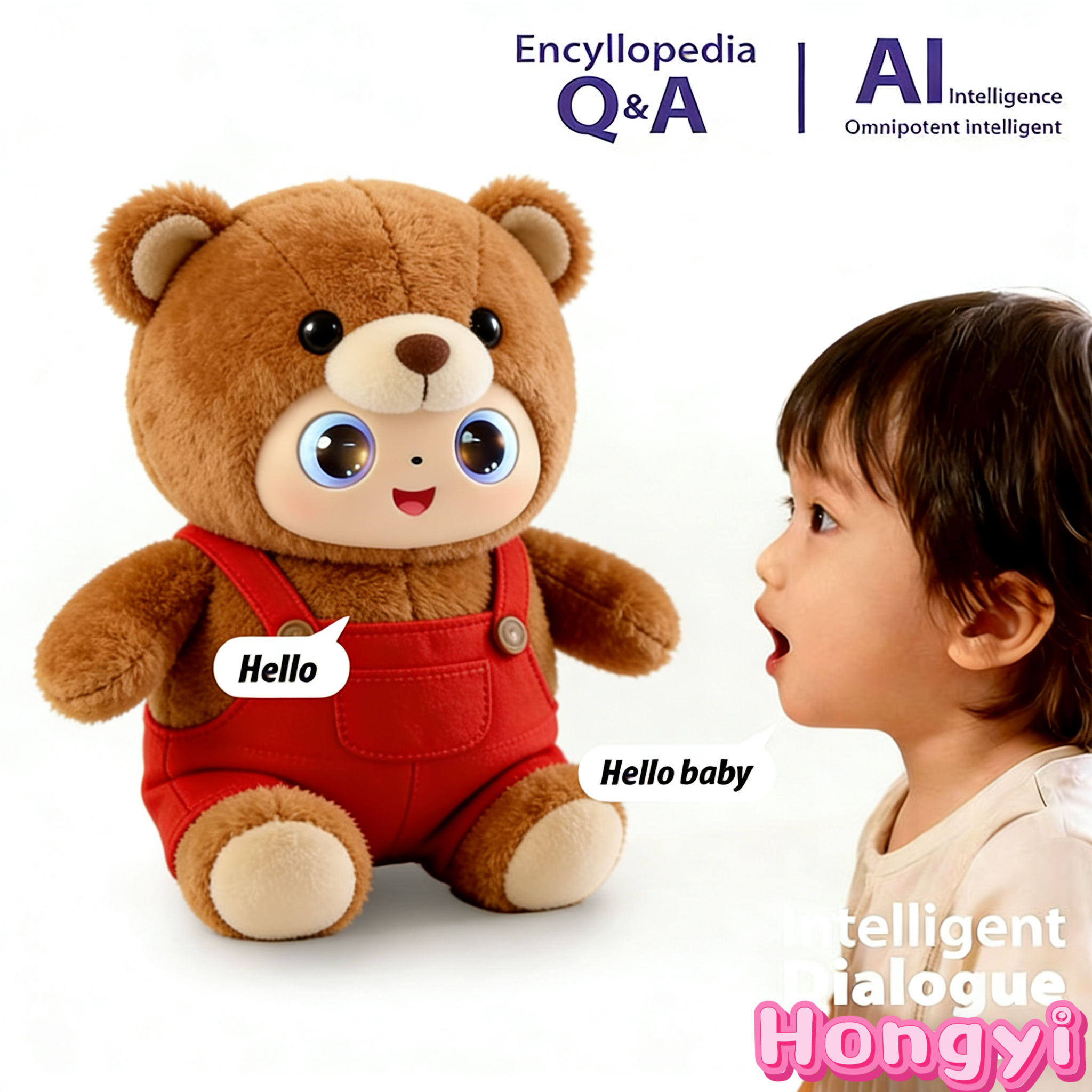 OEM Custom Vinyl AI Doll Smart Emotional Robot Desktop Pet Toy APP Customization Toys with Wireless Connection