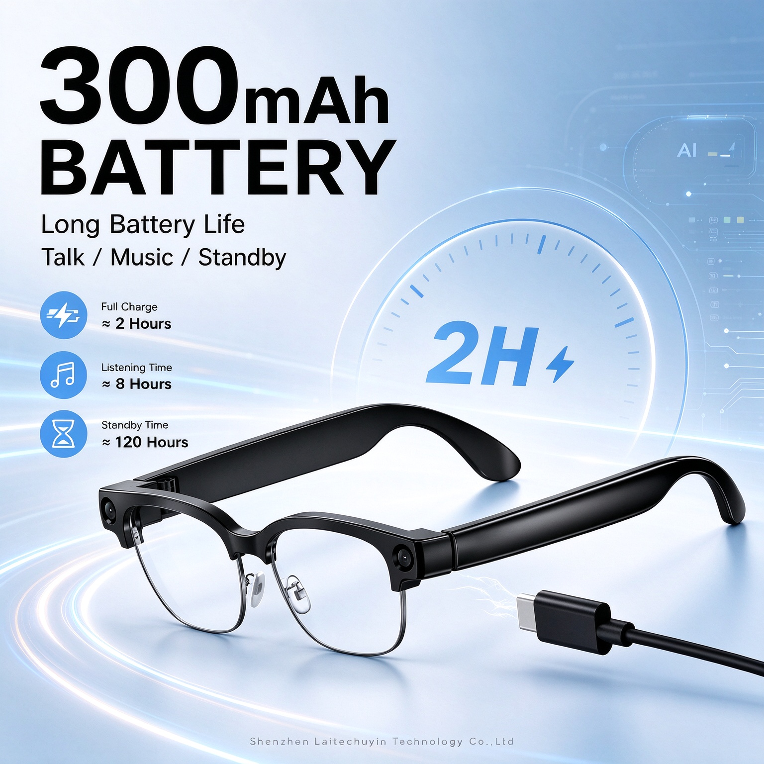 2026 AI Smart Glasses Camera 8MP HD Video Recording Glasses with Audio Real-Time Translation Wearable Glasses Men Women