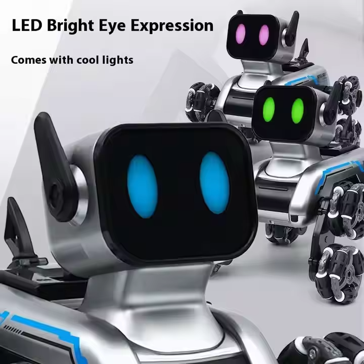 Educational Toys Children's Play Time Light Music 8-Wheel Robot Dog Model RC Stunt Car Lithium Battery Learning Machine 5-7