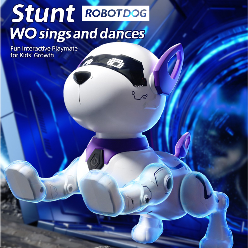 Children's Intelligent Robot Dog Multifunctional Programmable Touch Interactive Remote Control Electric Pet Plastic Desk Clock