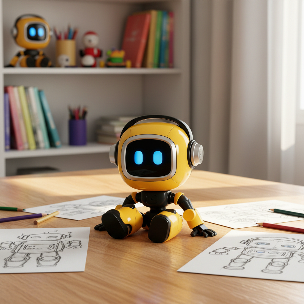 DeepSeek AI Desktop Robot - 37 Languages Multilingual Voice Companion, Smart AI Pet Toy for Education &amp; Desk Decor