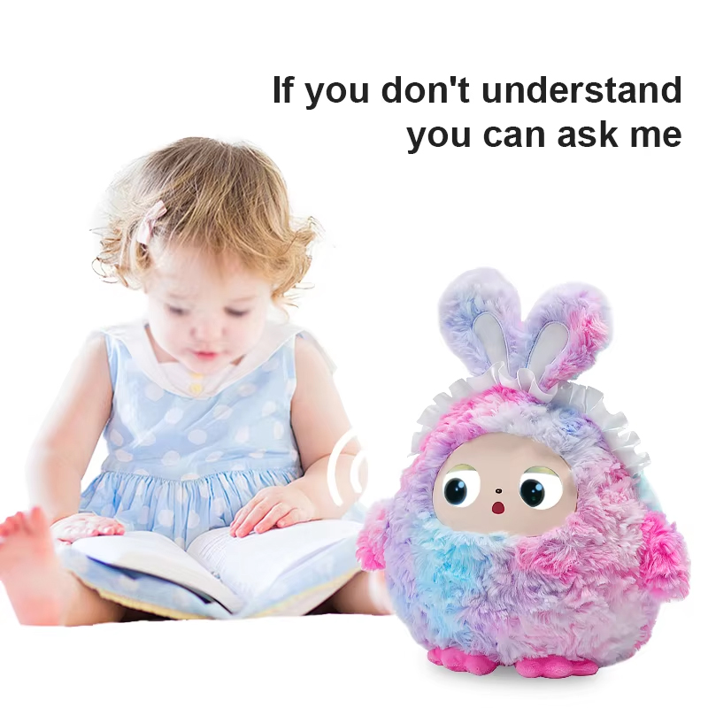 EN71 ASTM F963 CPC Certified AI Dialogue Educational Plush Robot Toy for Kids Early Learning Gift Shop Anti Drop Rechargeable