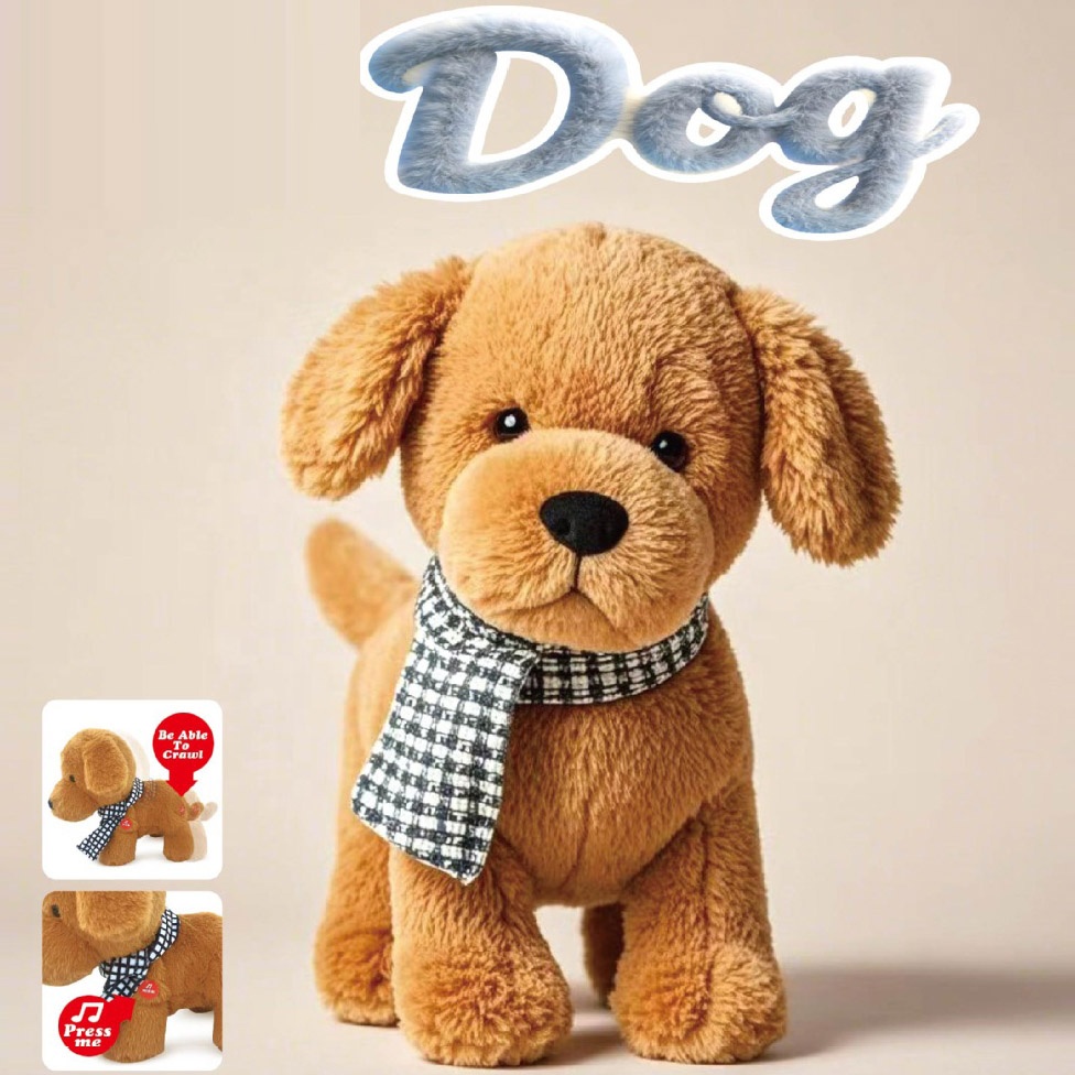 Intelligent Voice Command Action Plush Doll Pet Dog Toy Voice Interactive Electric Talking Plush Puppy Accompany Toy with Music
