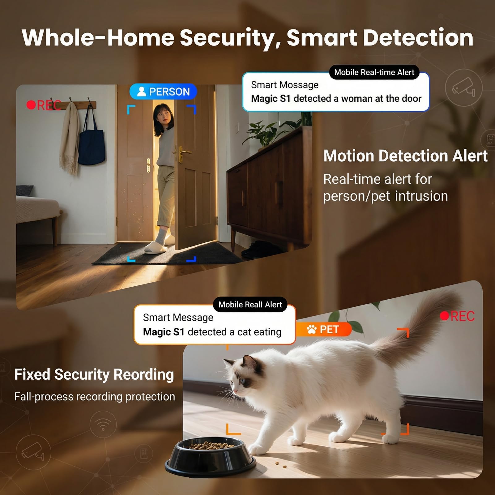 Elecpet Pet Laser Companion Toy 1080P Cat Camera Robot With App Control Two-Way Audio Night Vision Cloud Memory Card Storage