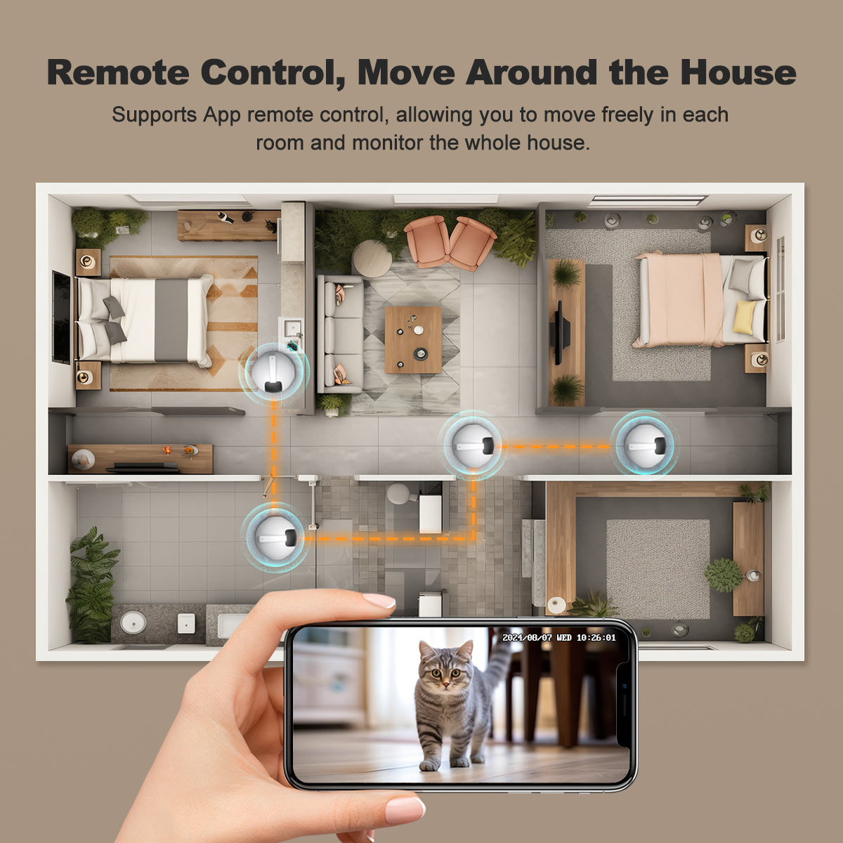 Elecpet OEM AI Robot Pet Camera 360&deg; HD 2K Pet Camera Robot Smart Advanced Ai 10000mAh Pet Robot Toy for Kitten Dog