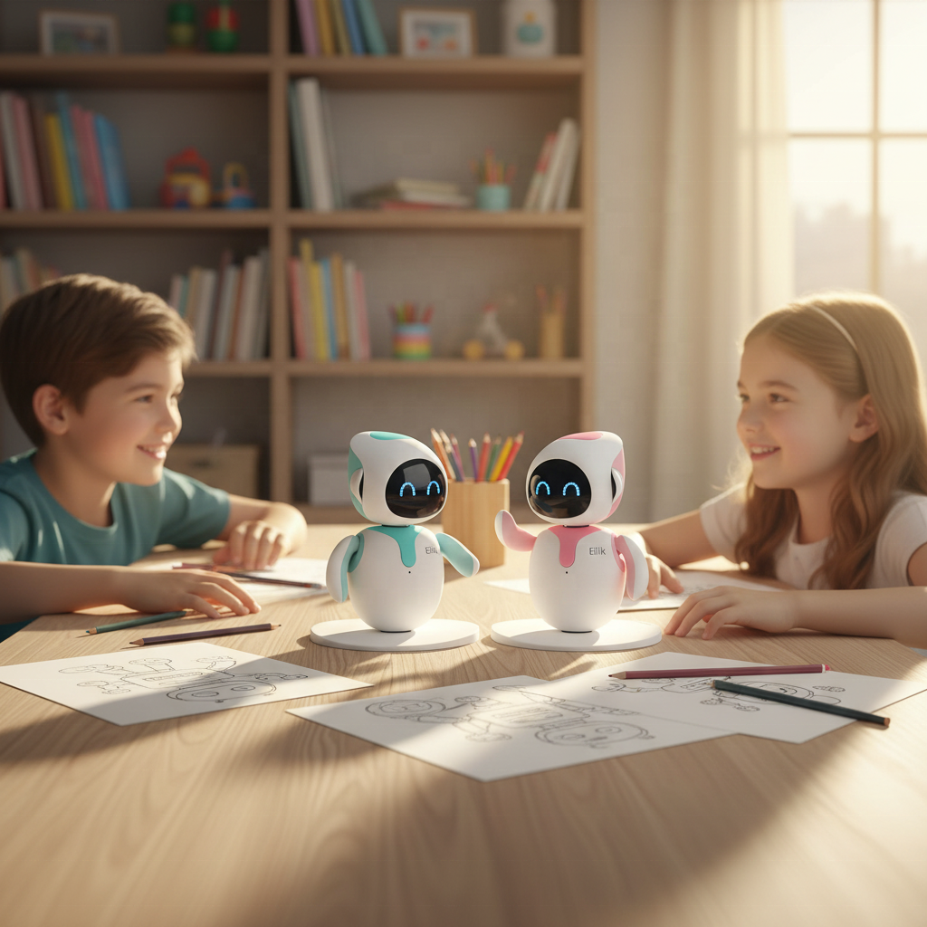 Eilik Smart Robot Companion - Emotionally Intelligent Desk Pet, Social Interaction &amp; Tech Gift for Children and Geeks