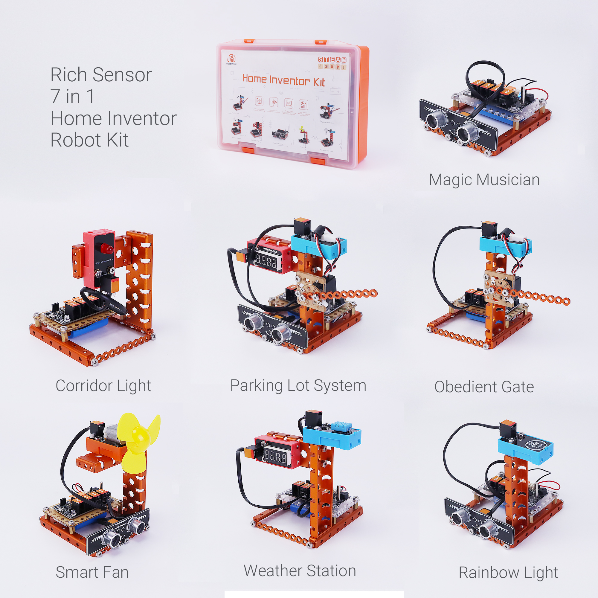 Hot Selling WEEEMAKE 15 in 1 Intelligent Smart Home Training Kit Educational Robot Kit for School Children DIY Build Smart Home