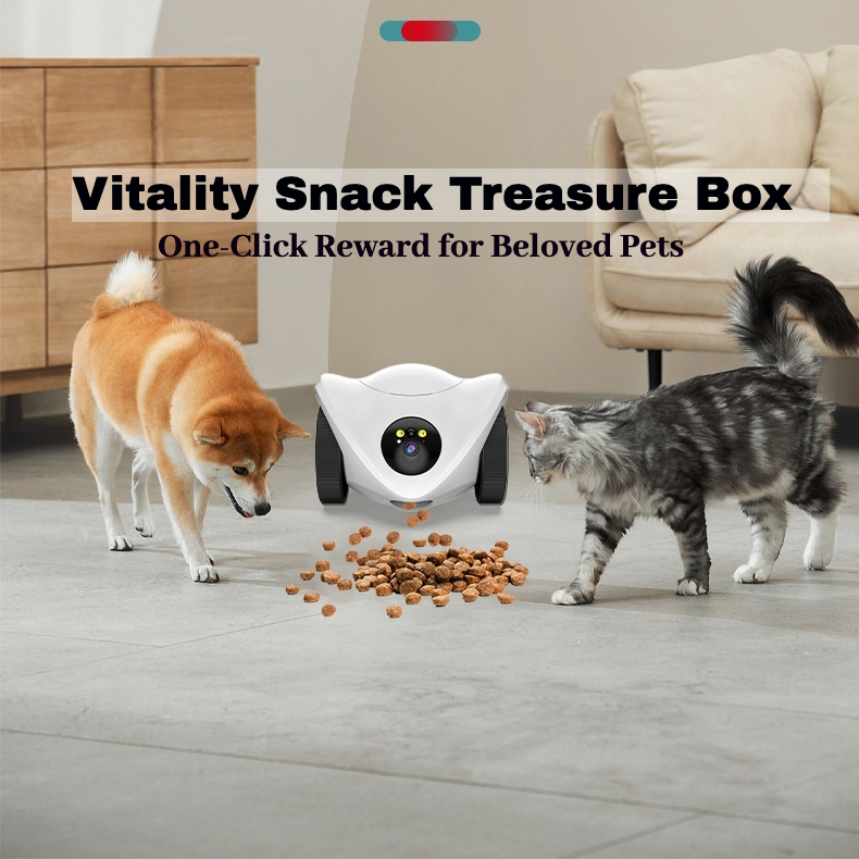 Interactive Pet Monitoring Robot Laser Teasing Camera Smart Treat Dispenser Remote Control Toy for Dogs and Cats
